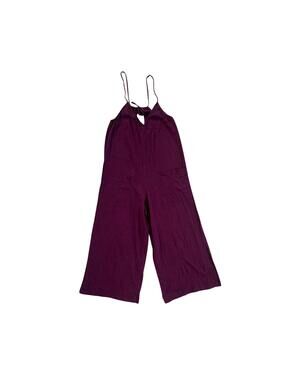 Sanctuary Burgundy Wide Leg Jumpsuit Womens Medium Spaghetti Strap Pockets